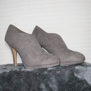 Grey bootie heels